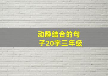 动静结合的句子20字三年级