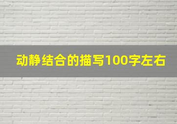 动静结合的描写100字左右