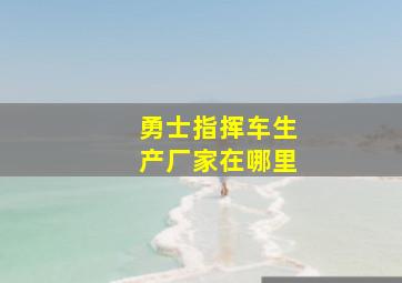 勇士指挥车生产厂家在哪里