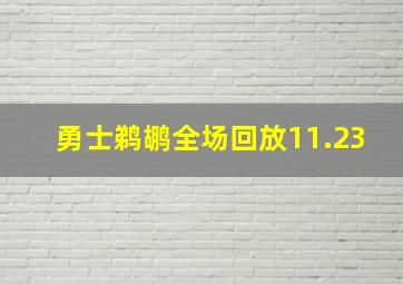 勇士鹈鹕全场回放11.23