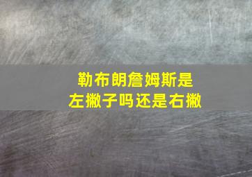 勒布朗詹姆斯是左撇子吗还是右撇