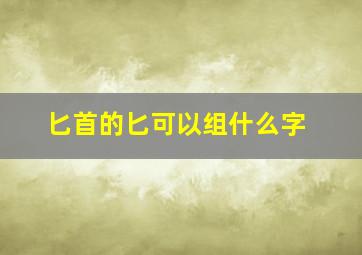 匕首的匕可以组什么字