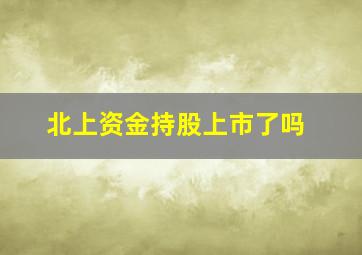 北上资金持股上市了吗