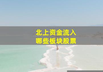 北上资金流入哪些板块股票