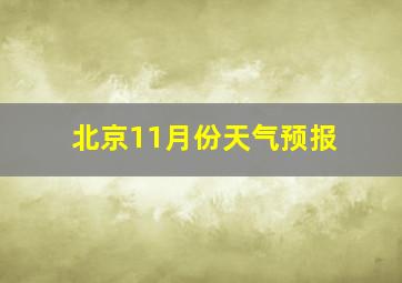 北京11月份天气预报