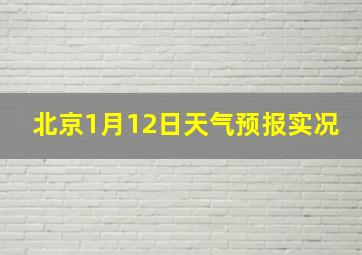 北京1月12日天气预报实况