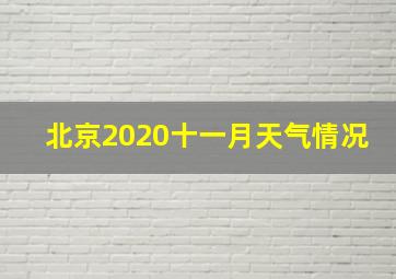 北京2020十一月天气情况