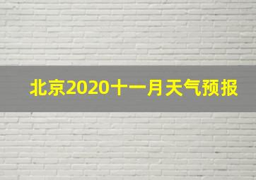 北京2020十一月天气预报