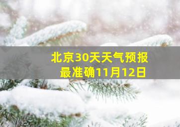 北京30天天气预报最准确11月12日