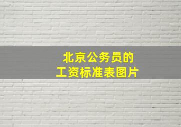 北京公务员的工资标准表图片