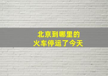 北京到哪里的火车停运了今天