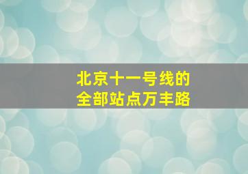 北京十一号线的全部站点万丰路