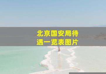 北京国安局待遇一览表图片