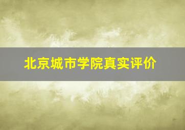 北京城市学院真实评价