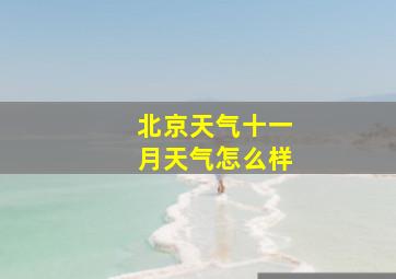 北京天气十一月天气怎么样