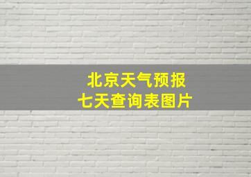 北京天气预报七天查询表图片