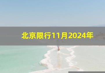 北京限行11月2024年