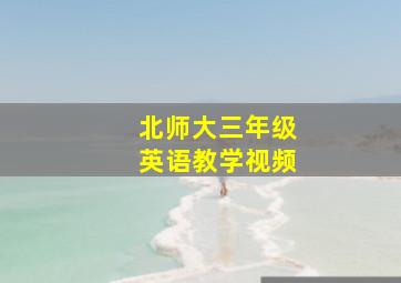 北师大三年级英语教学视频