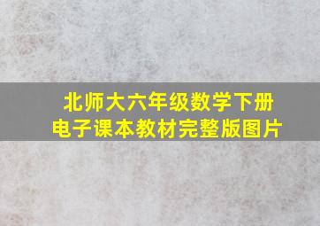 北师大六年级数学下册电子课本教材完整版图片