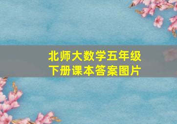 北师大数学五年级下册课本答案图片