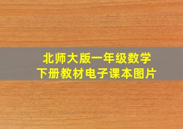 北师大版一年级数学下册教材电子课本图片