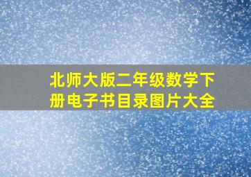 北师大版二年级数学下册电子书目录图片大全