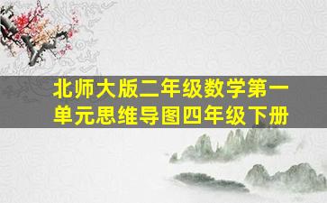 北师大版二年级数学第一单元思维导图四年级下册