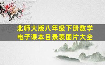 北师大版八年级下册数学电子课本目录表图片大全