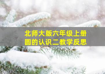 北师大版六年级上册圆的认识二教学反思