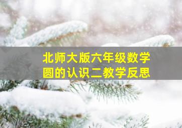 北师大版六年级数学圆的认识二教学反思