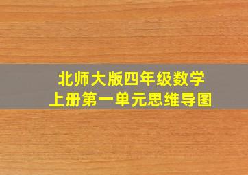 北师大版四年级数学上册第一单元思维导图