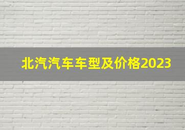 北汽汽车车型及价格2023