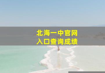 北海一中官网入口查询成绩