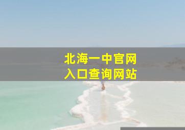 北海一中官网入口查询网站