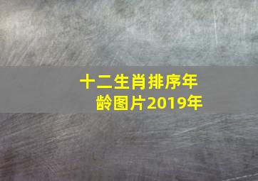 十二生肖排序年龄图片2019年