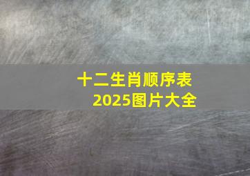 十二生肖顺序表2025图片大全