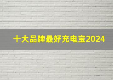 十大品牌最好充电宝2024