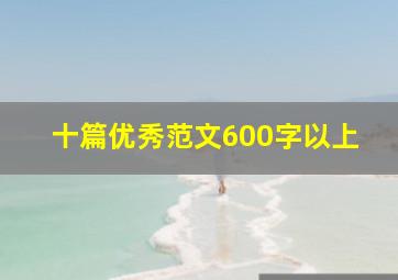 十篇优秀范文600字以上