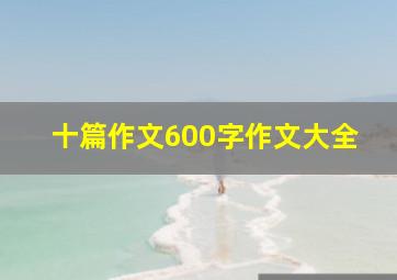 十篇作文600字作文大全