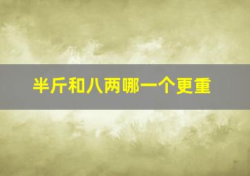 半斤和八两哪一个更重