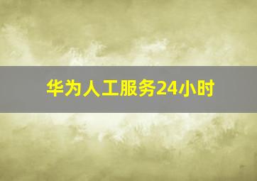 华为人工服务24小时