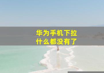 华为手机下拉什么都没有了