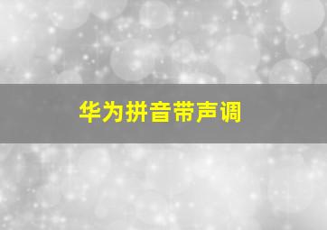 华为拼音带声调