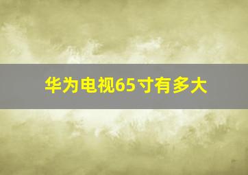 华为电视65寸有多大