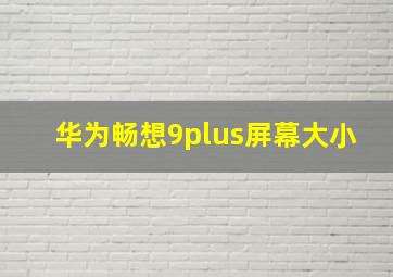 华为畅想9plus屏幕大小