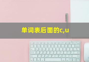 单词表后面的c,u