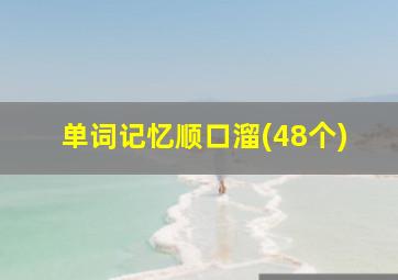 单词记忆顺口溜(48个)