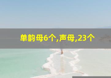 单韵母6个,声母,23个