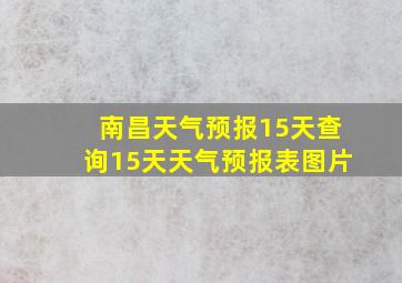 南昌天气预报15天查询15天天气预报表图片