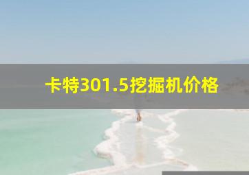 卡特301.5挖掘机价格